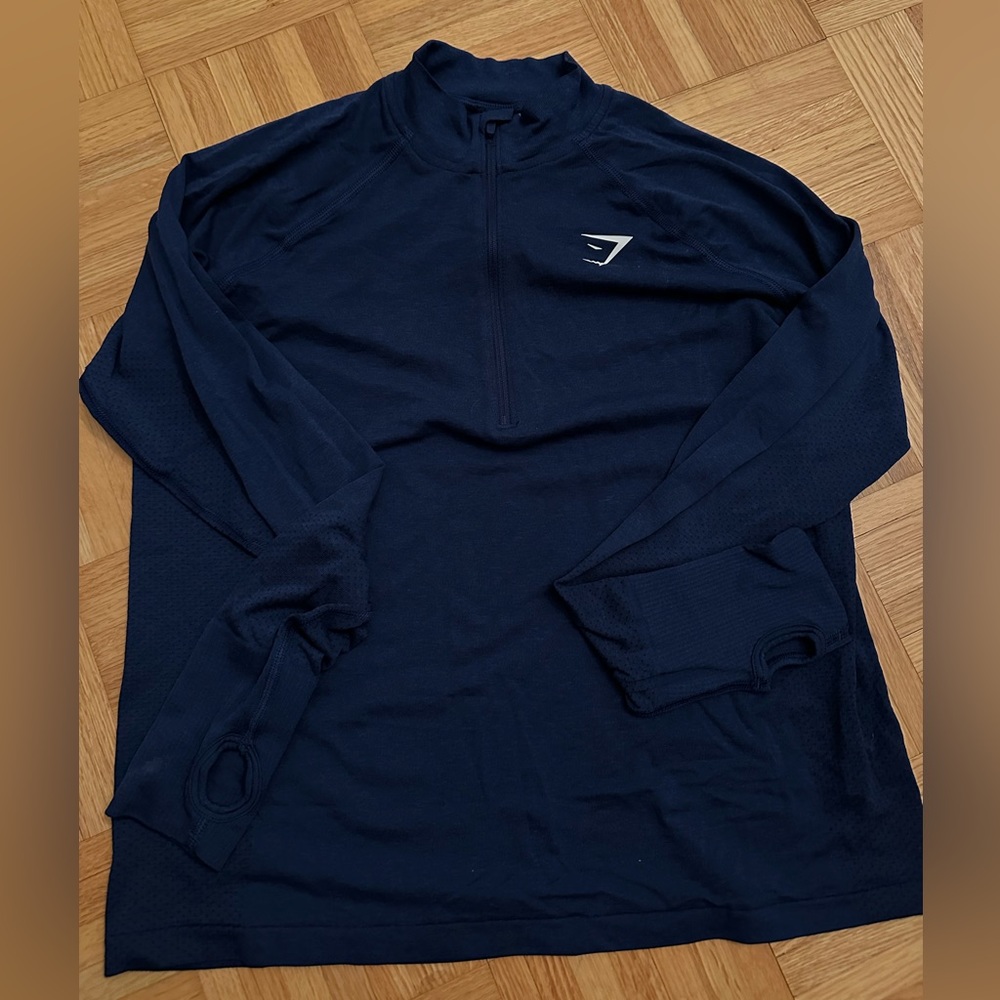 Royal Blue half-zip windbreaker Size S